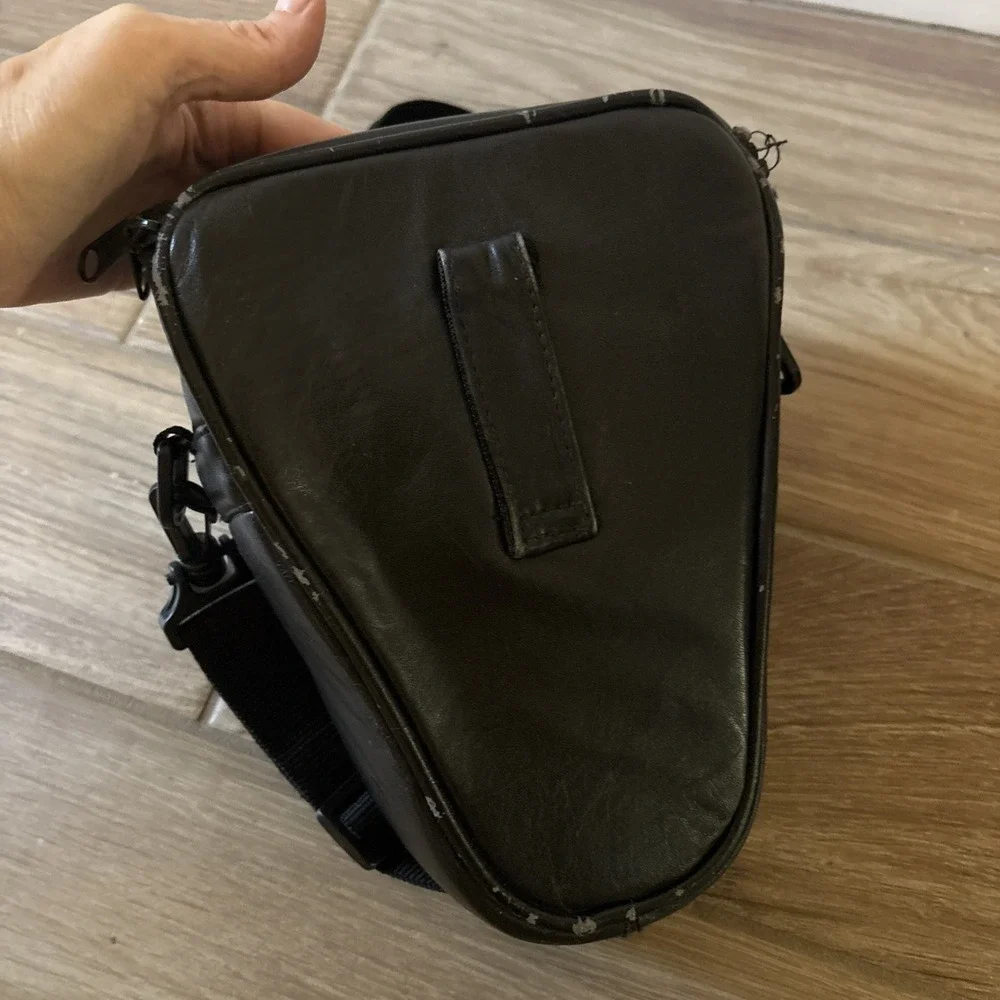 Black ? Leather Camera Bag